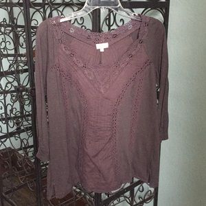 3/4 sleeve meadow rue blouse